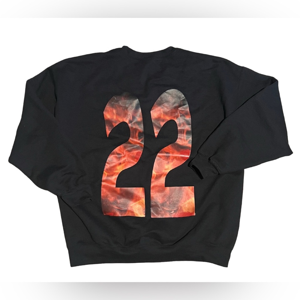 Angel Number 22 Flame Sweatshirt - Transformation, Manifestation, Streetwear, CN